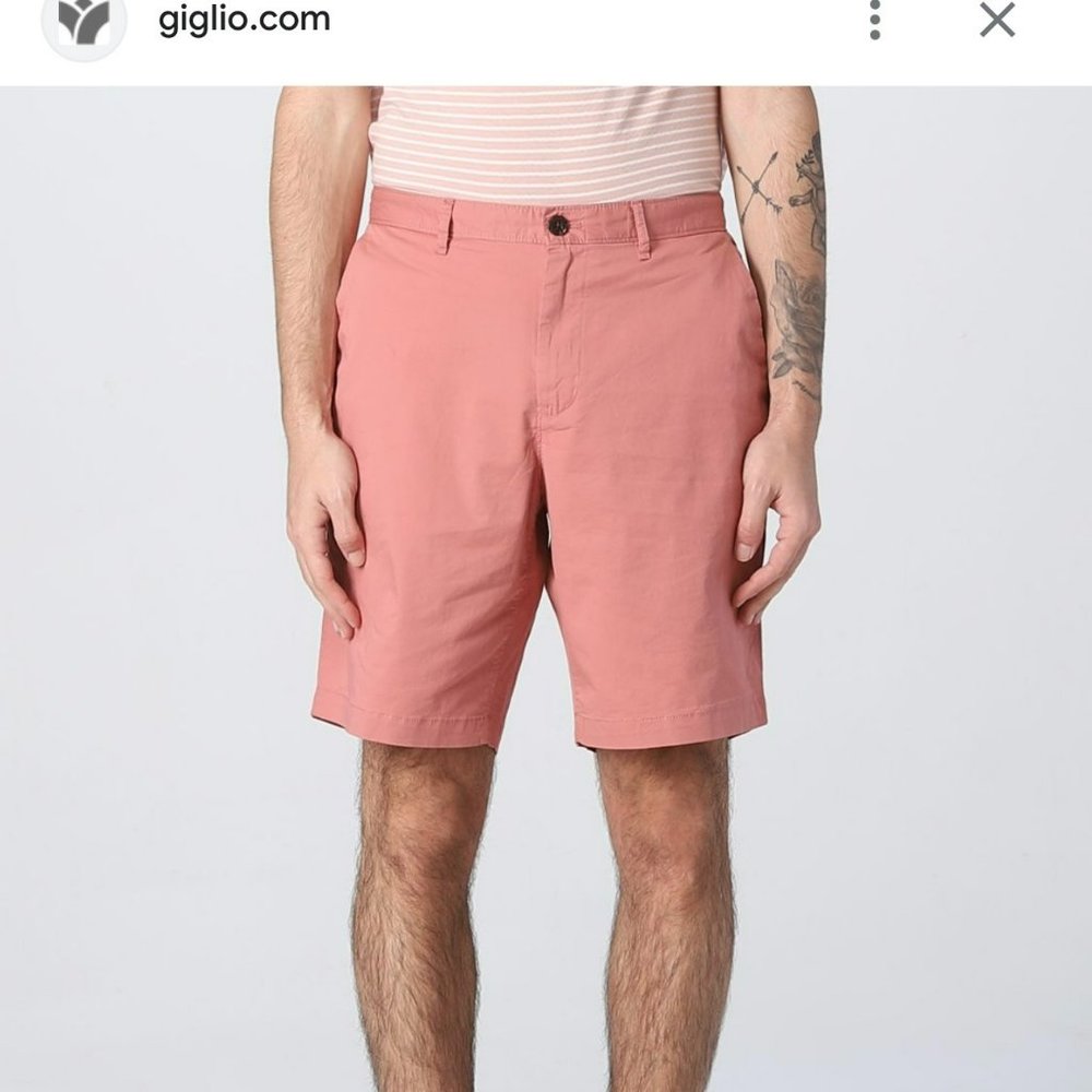 NWT Michael Kors Men's Dusty Rose Stretch Chino Shorts, Size 30